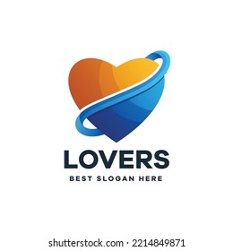 Heart Gradient Logo Icon Gradient Template