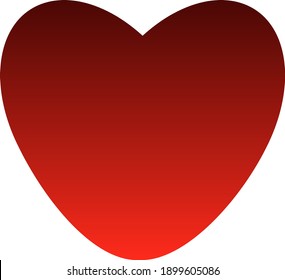 gradiente cardíaco en el día de San Valentín de fondo blanco
