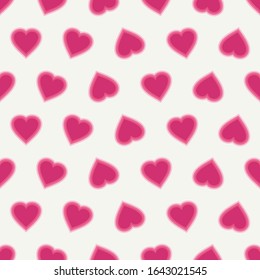 heart gradient pink colour vector seamless pattern