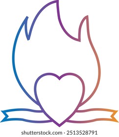 A Heart Gradient royalty-free vector graphic