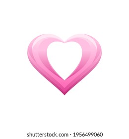 Heart with gradient style design vector 