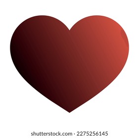 Heart with gradient vector illustration