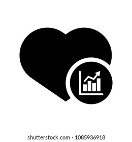 heart and graph icon