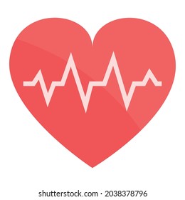 Heart graphic beat icon cartoon vector. Rate heart. Pain disease