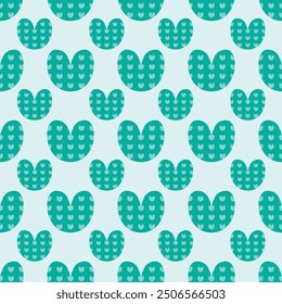 Herzgrafik mit buntem, nahtlosem Muster-Hintergrund für Verpackung, Valentine und Tapete