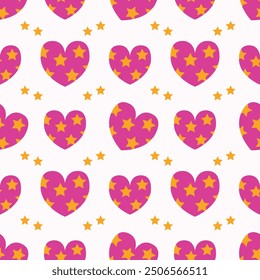 Gráfico del corazón con el fondo inconsútil colorido del patrón para envolver, el día de San Valentín y el Fondo de pantalla