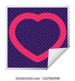 heart graphic vector square peeling sticker