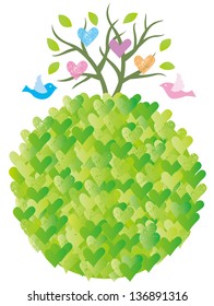 The heart and the green earth