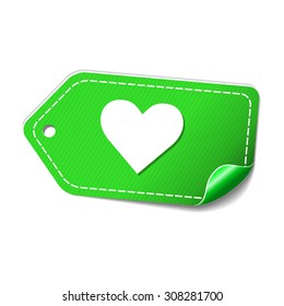 Heart Green Vector Icon Design