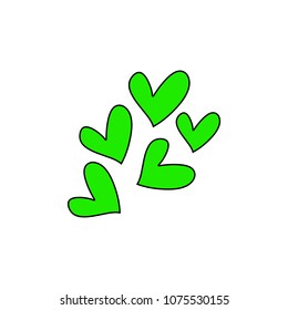 heart green vector logo