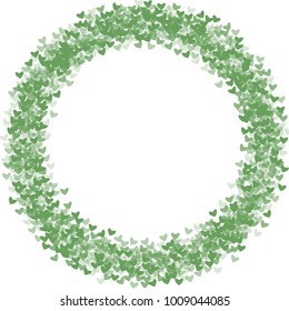 Heart green which consists of isolated elements. Modern style with beautiful elements in heart green. Can be used as print, wallpaper, cards, valentine cards, logo, background and etc.