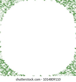 Heart green which consists of isolated elements. Modern style with beautiful elements in heart green. Can be used as print, wallpaper, cards, valentine cards, logo, background and etc.