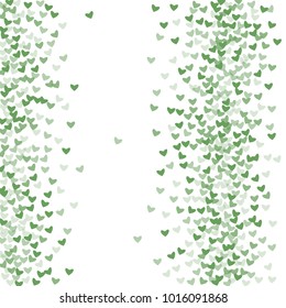 Heart green which consists of isolated elements. Modern style with beautiful elements in heart green. Can be used as print, wallpaper, cards, valentine cards, logo, background and etc.