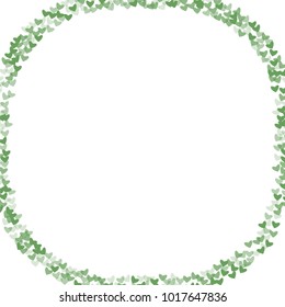 Heart green which consists of isolated elements. Modern style with beautiful elements in heart green. Can be used as print, wallpaper, cards, valentine cards, logo, background and etc.