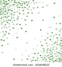 Heart green which consists of isolated elements. Modern style with beautiful elements in heart green. Can be used as print, wallpaper, cards, valentine cards, logo, background and etc.