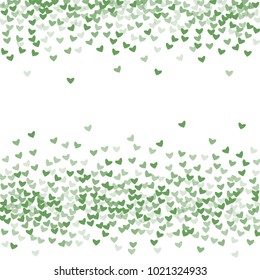 Heart green which consists of isolated elements. Modern style with beautiful elements in heart green. Can be used as print, wallpaper, cards, valentine cards, logo, background and etc.