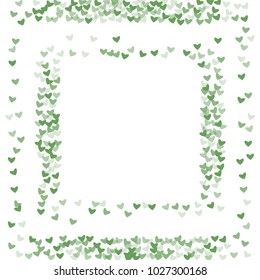 Heart green which consists of isolated elements. Modern style with beautiful elements in heart green. Can be used as print, wallpaper, cards, valentine cards, logo, background and etc.