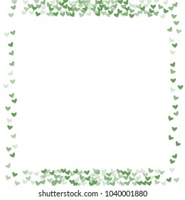 Heart green which consists of isolated elements. Modern style with beautiful elements in heart green. Can be used as print, wallpaper, cards, valentine cards, logo, background and etc.
