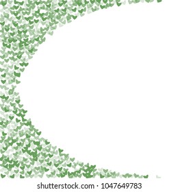 Heart green which consists of isolated elements. Modern style with beautiful elements in heart green. Can be used as print, wallpaper, cards, valentine cards, logo, background and etc.