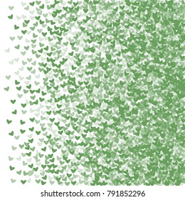 Heart green which consists of isolated elements. Modern style with beautiful elements in heart green. Can be used as print, wallpaper, cards, valentine cards, logo, background and etc.