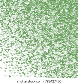 Heart green which consists of isolated elements. Modern style with beautiful elements in heart green. Can be used as print, wallpaper, cards, valentine cards, logo, background and etc.