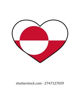 Heart with the greenland flag
Vector heart with the flag on a white background