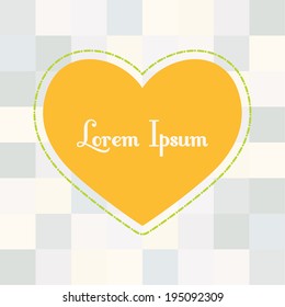 heart greeting card frame template design