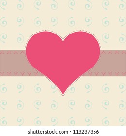 heart greeting card template vector illustration