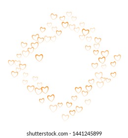 Heart greeting which consists of isolated elements. Modern style with beautiful elements in heart greeting.  