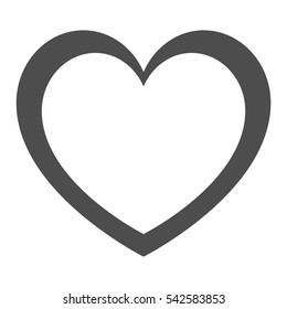 Heart -grey path. Vector eps 