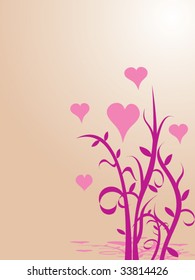 heart growing from the plant