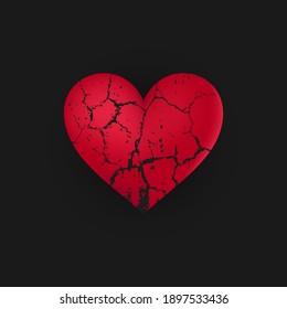 Heart  Grunge black  texture background