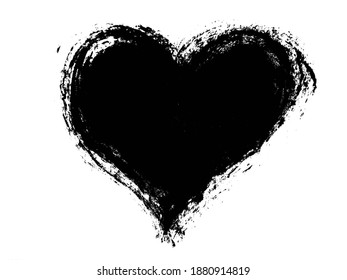 Heart Grunge Brush Stroke Symbol