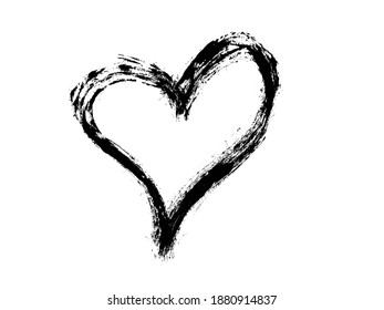 Heart Grunge Brush Stroke Symbol