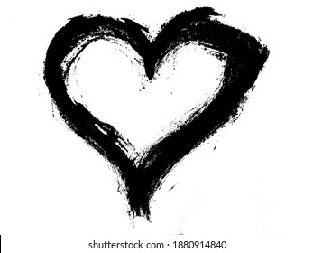 Heart Grunge Brush Stroke Symbol