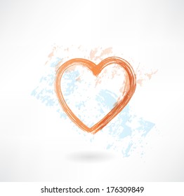 Heart grunge icon