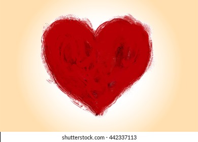 heart grunge paint Valentine's Day