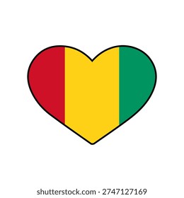 Heart with the Guinea flag
Vector heart with the flag on a white background