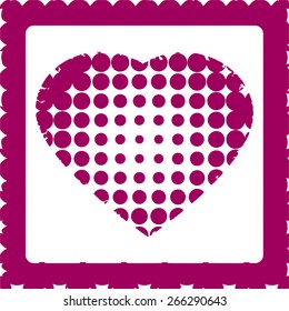 Heart Halftone. Background Vector Illustration.