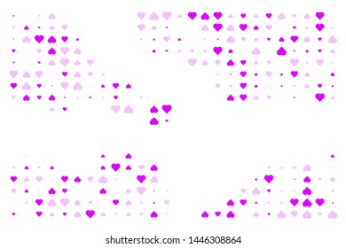 Heart in halftone style colorful background. Random Heart shape vector isolated in white. Usable for design background - Vector Illustration