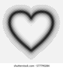 Heart Halftone Vector Illustration