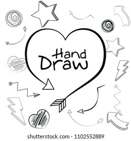 Heart hand draw
