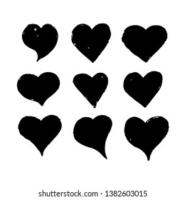 Heart hand draw icon design