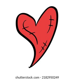 Heart hand draw love icon doodle   outline scribble shape  Sketch handdrawn brush stroke black vector illustration  Cute pencil line abstract sign isolated white background  Minimal underline