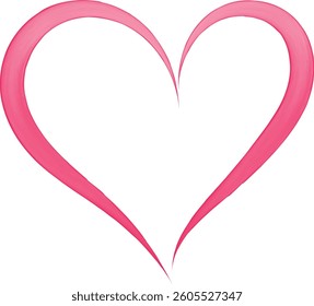 Heart hand drawing brush vector1