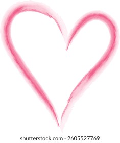 Heart hand drawing brush vector2