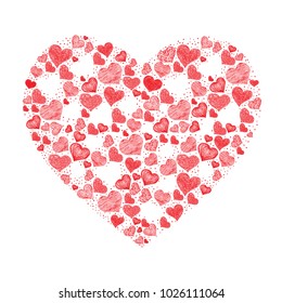 Heart hand drawn