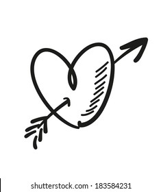 Heart. Hand drawn