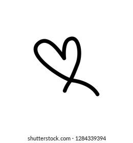 heart hand drawn icon. Element of Valentine's Day icon for mobile concept and web apps. Detailed heart hand drawn icon can be used for web and mobile