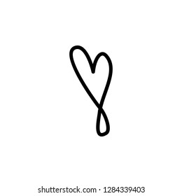heart hand drawn icon. Element of Valentine's Day icon for mobile concept and web apps. Detailed heart hand drawn icon can be used for web and mobile